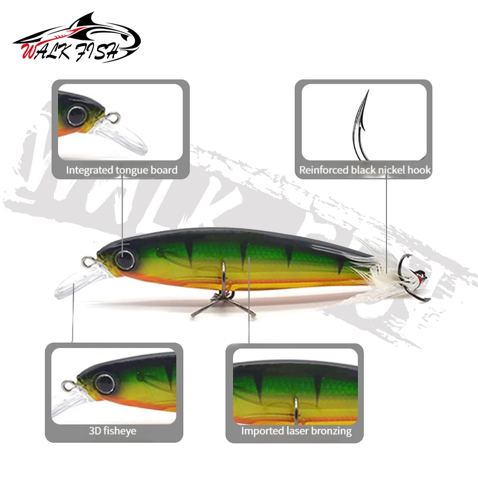 Señuelo de Pesca flotante, anzuelos de Pesca, aparejos Wobbler, cebo Wobbler, Crankbait Artificial, cebo duro japonés, 7g, 13g - imagen 3