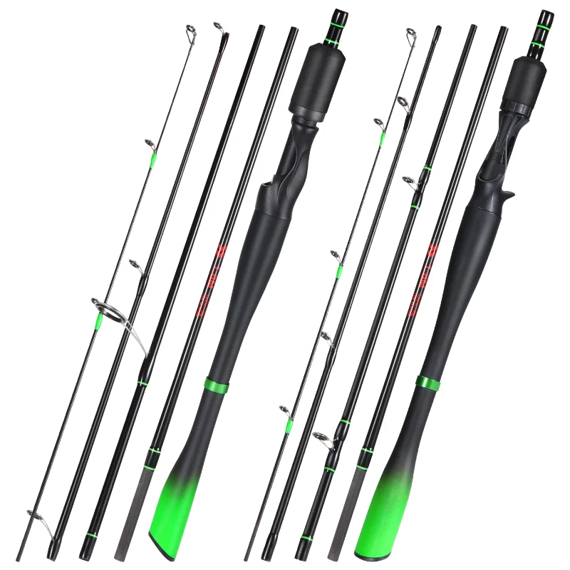 Sougayilang-caña de pescar giratoria de fibra de carbono, aparejos de pesca de lubina, carpa de agua dulce, Lucio, 1,8 m, 2,1 m, 2,4 m - imagen 2