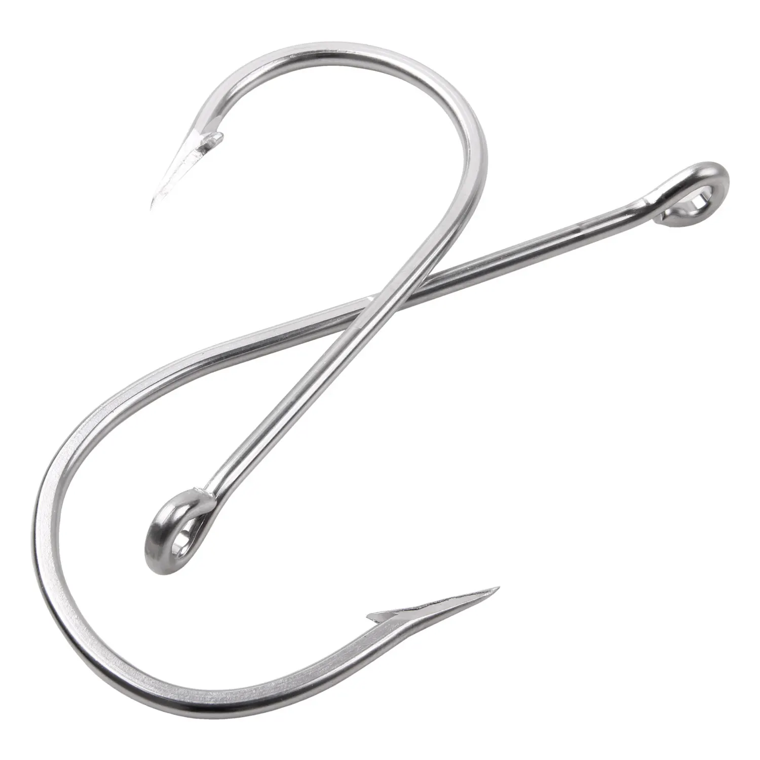 Anzuelos de pesca de atún de acero inoxidable, anzuelos de tiburón gigante extrafuertes, afilados, 7731 - imagen 2