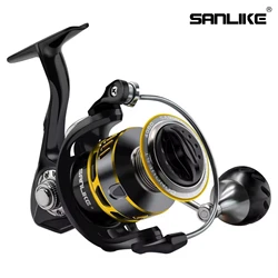 Carrete giratorio SANLIKE 5.2:1 aluminio – Ligero para agua salada
