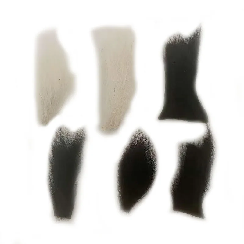 2 uds cola de pantorrilla materiales para atar moscas poste de paracaídas de ala dividida 2 colores 7-8cm pelo arrugado Premium cola Kip para moscas Steelhead - imagen 4