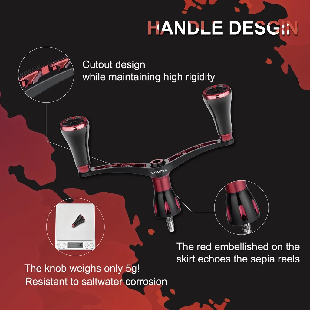 Gomexus-mango de pesca de aleación de titanio, 98mm, carretes de pesca giratorios Shimano Stella Vanford Sephia, MDY-T20 - imagen 3