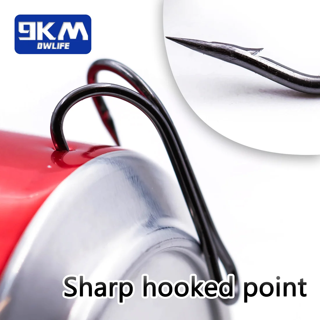 9KM 25 uds anzuelo doble de pesca anzuelos de pesca dobles de agua salada anzuelo de pesca pequeño atado de moscas señuelo reemplazar gancho - imagen 2