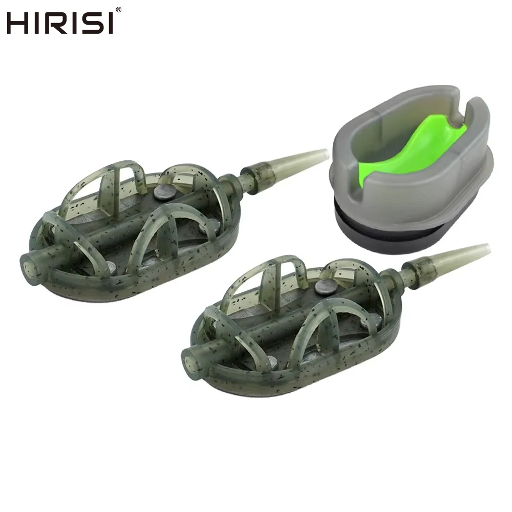 Hirisi-Molde alimentador de pesca, alimentador de método en línea para aparejos de pesca de carpa, herramienta, método alimentador, accesorios de pesca