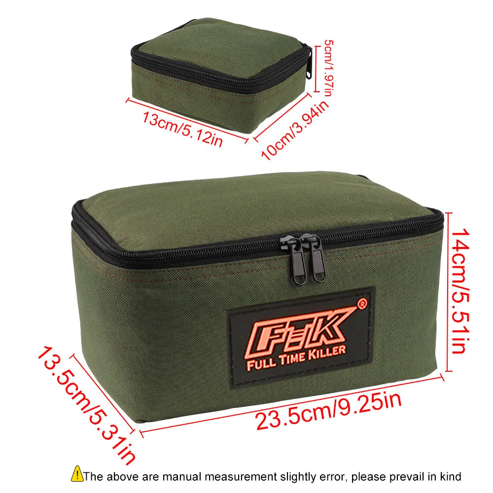 FTK Bolsa de aparejos de pesca con 4 bolsas pequeñas, bolsa de almacenamiento de señuelos y carretes de pesca, bolsa organizadora de aparejos de pesca - imagen 3