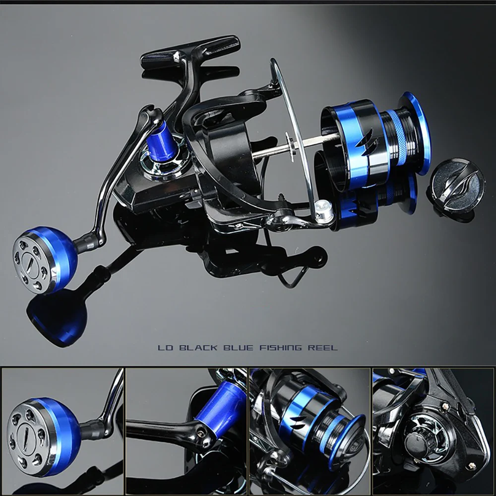 GHOTDA-carrete de pesca basculante CNC, bobina de línea de gran capacidad, con mango de Metal, rueda giratoria de gran potencia, para todas las aguas - imagen 2