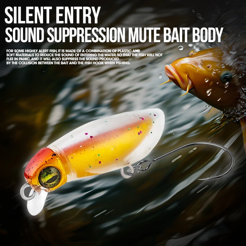 TAIYU-cebo luminoso Micro pececillo 2,3g, Spinners, señuelo de pesca duro Artificial, aparejos de Crankbait Topwater para trucha lubina - imagen 5