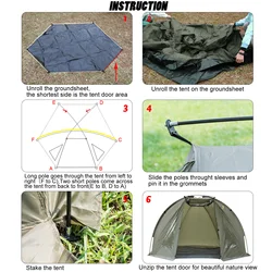 Tienda bivvy pesca 1-2 personas - impermeable y rapida para carpa