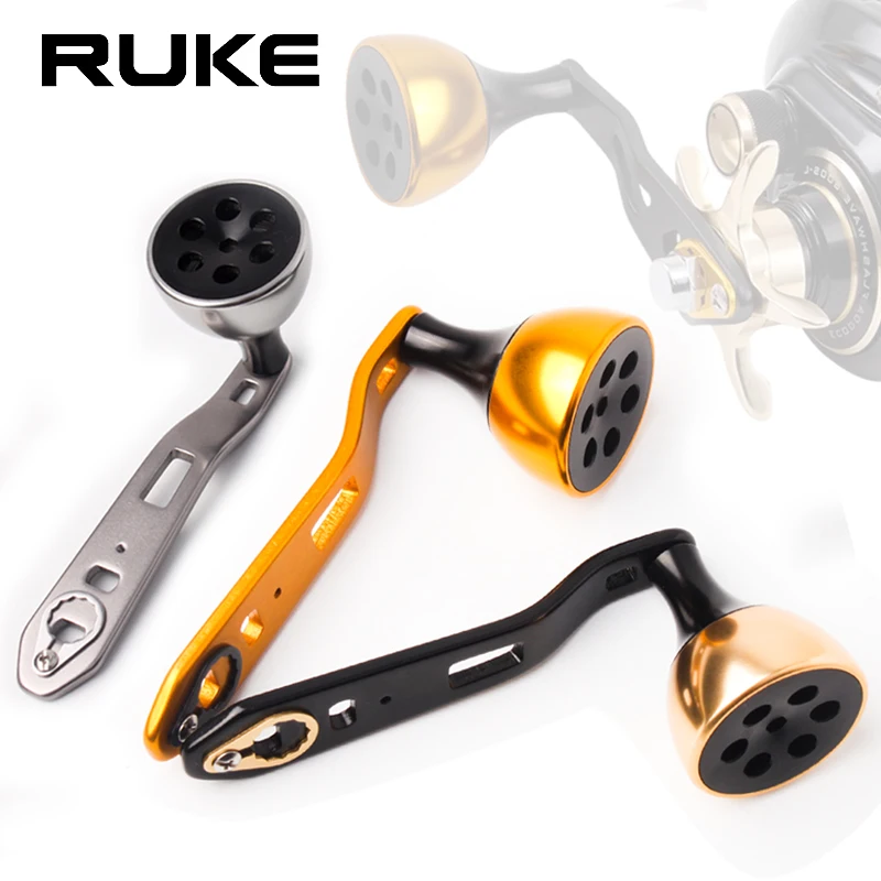 Ruke-mango de carrete de pesca de aleación, balancín de pesca para rueda de curricán con mango de perilla de aluminio, accesorio de carrete de pesca de tamaño 8x5mm, 1 ud. - imagen 3