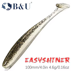 B & U Easy Shiner Pesca señuelos blandos cebo 100mm cebos de trucha grande señuelo Wobblers Iscas Pesca Artificial Swimbait de plástico de silicona