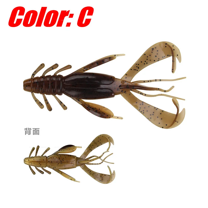 Señuelos de pesca de langosta Crazy Wobbler, cebos blandos de silicona Artificial para lubina, Peche, Swimbait, aparejos de pesca, 10cm, 10,5g, 2 unidades por lote - imagen 5