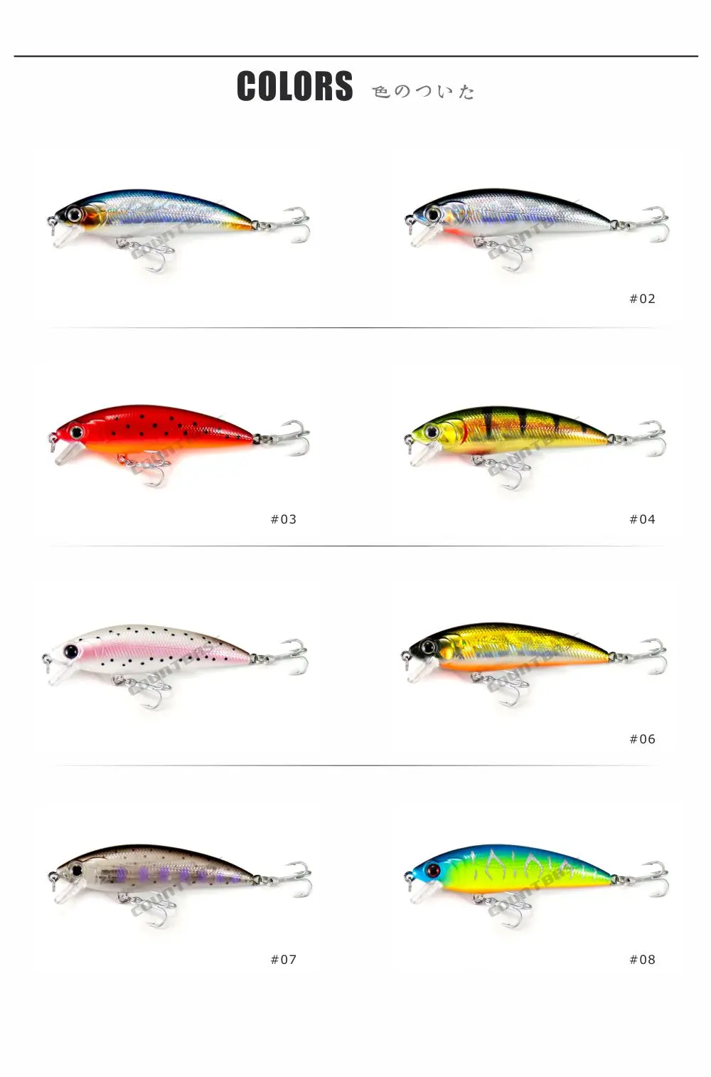 COUNTBASS 60mm y 75mm (2,36 ''y 2,95'') Señuelos de pesca Minnow Peche vivo flotante Crankbait Wobbler Hardbait Bass Isca Artificial - imagen 3