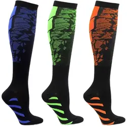 Nuevos calcetines de compresión de nailon para hombre y mujer, calcetines de viaje con gradiente para ciclismo, calcetines deportivos para correr y recuperación, calcetines largos para ciclismo