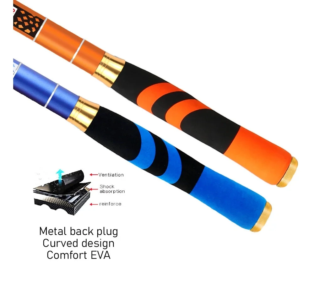 JOSBY-caña de pescar telescópica de fibra de carbono, ultraligera, dura, para agua dulce, 2,7/3,6/4,5/5,4/6,3 M - imagen 3