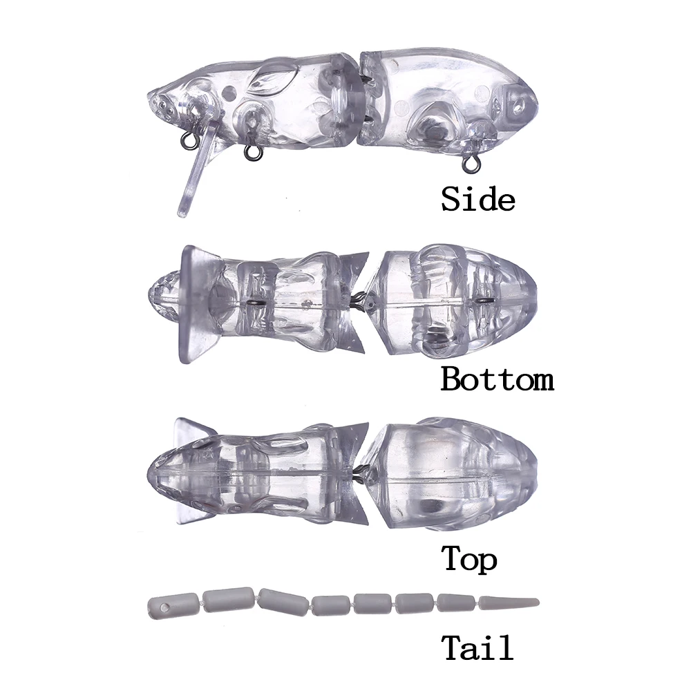 Chan'sHuang-Cebo en blanco sin pintar, 10 piezas, 8cm, 13,5g, ratón flotante, Swimbait, señuelo de pesca Artificial hecho a mano - imagen 3