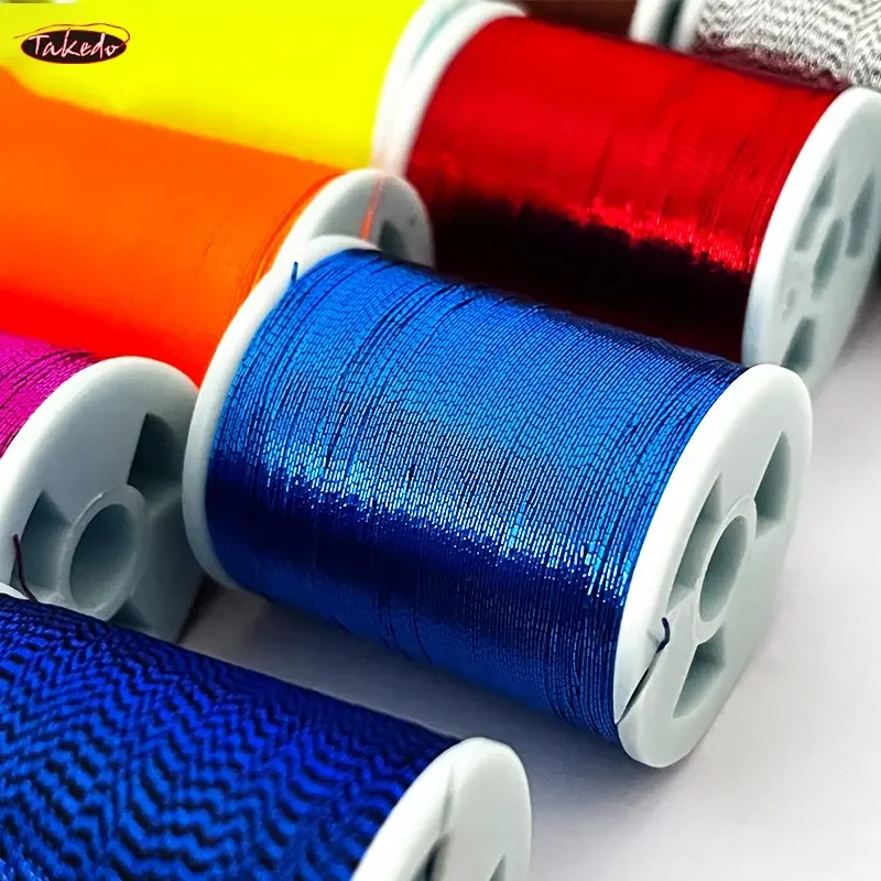 TAKEDO, 15 colores, 0,28mm, 0,3mm, 100 yardas, línea guía de caña de pescar, hilo de bobinado NCP, componente de decoración de reparación DIY, caña de pescar - imagen 5