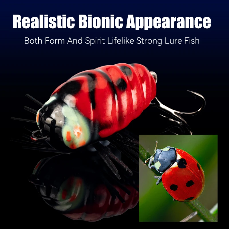 LEYDUN MicroBug 20mm 1,4g 30mm 3,5g señuelo de pesca de insectos espuma de poliuretano de alta densidad Topwater insecto cebo flotante Wobblers - imagen 4