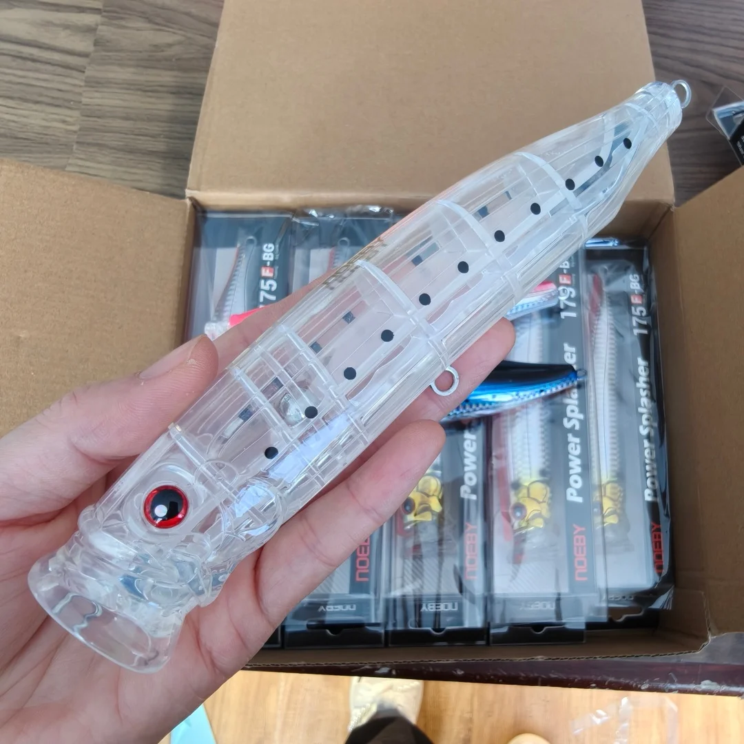 Noeby 3 uds señuelo de pesca Topwater Popper cebo 175mm 73g Wobbler cebo duro Artificial para Lucio agua de mar GT aparejos de pesca de atún - imagen 2