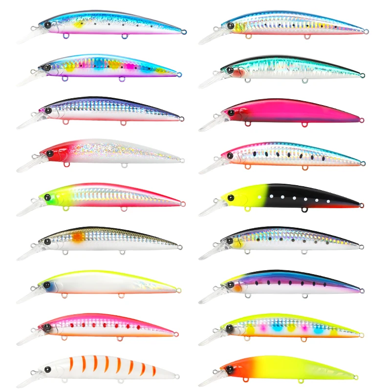TSURINOYA 110mm 37g pececillo de hundimiento pesado Señuelos de pesca de mar Rolling WIZARD 110S cebos duros artificiales Jerkbait para señuelo de lubina