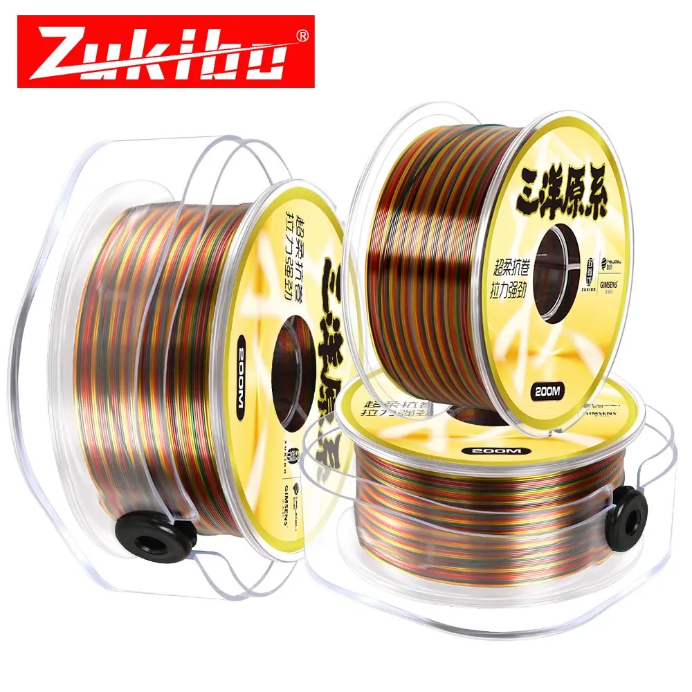 ZUKIBO Sanyo 500M 350M 220M Japón hilo de pescar de nailon de alta calidad monofilamento súper fuerte hundimiento línea Invisible pesca de carpa