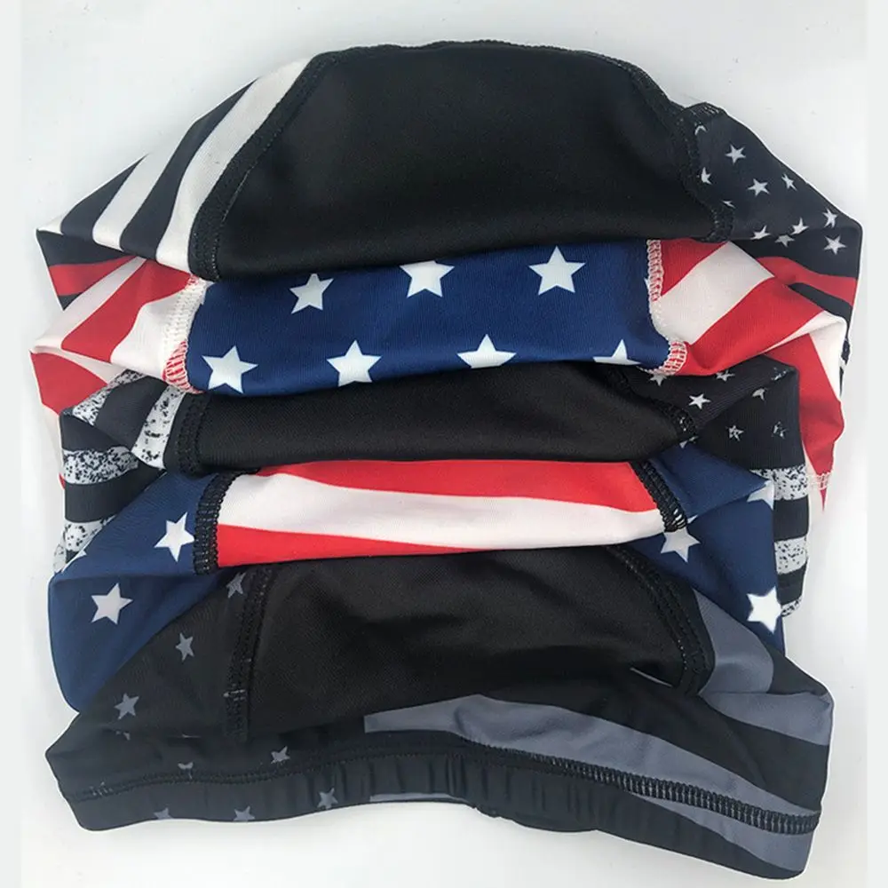 Gorro de pirata de tela con cúpula para correr, gorro deportivo transpirable con estampado de bandera, forro para casco, gorro de ciclismo - imagen 4