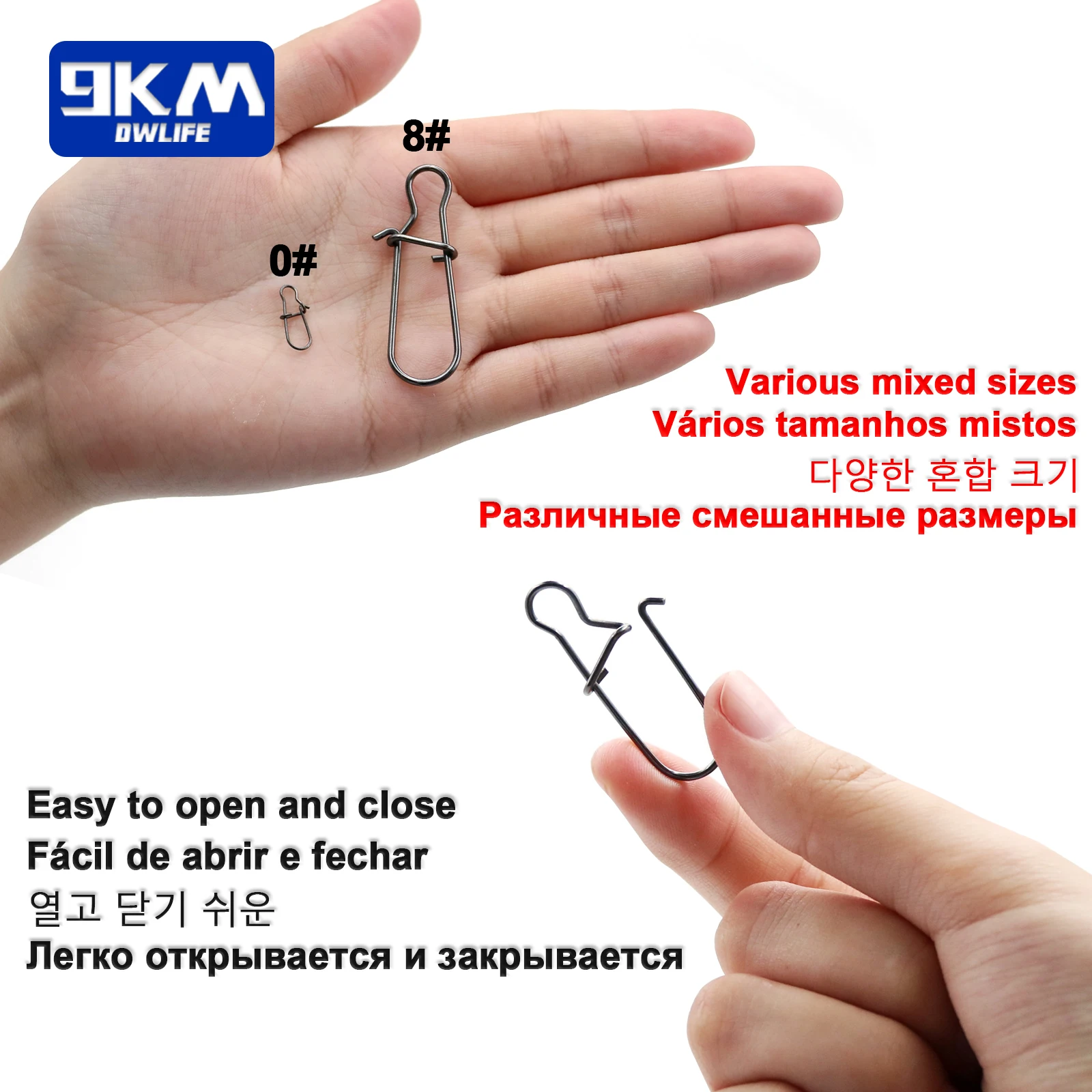 Conectores y broches de pesca inox: clips de bloqueo y giratorios - imagen 3