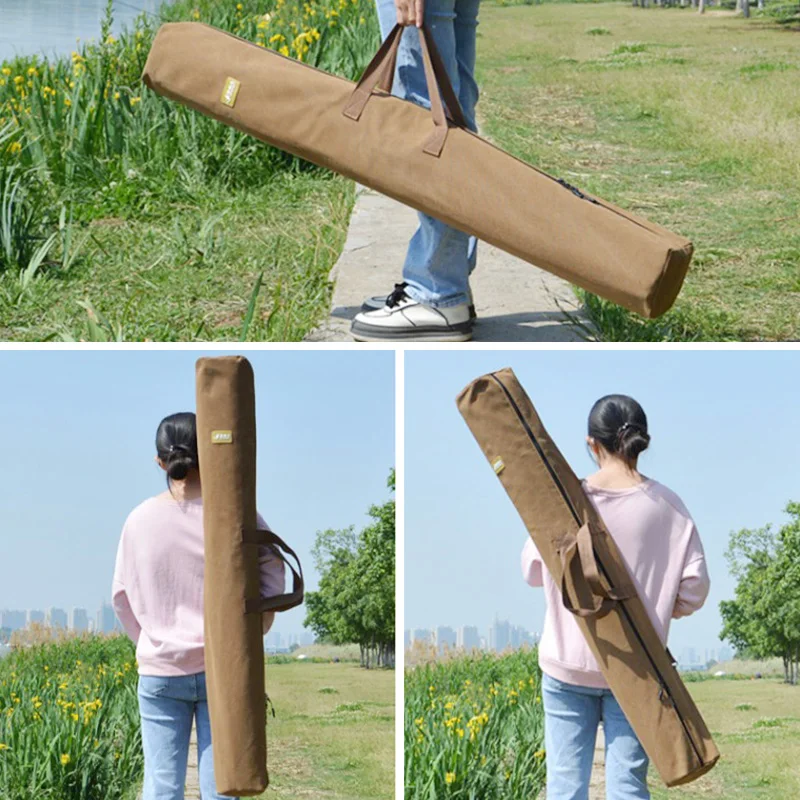Bolsa de lona impermeable para caña de pescar, bolso de hombro para deportes al aire libre, herramientas de almacenamiento de señuelos, 125, 138CM - imagen 3