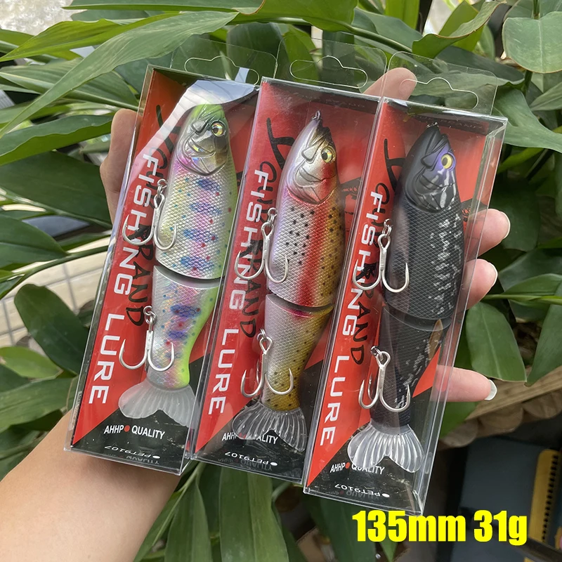 Swimbait multiarticulación de hundimiento lento para lucio y mar