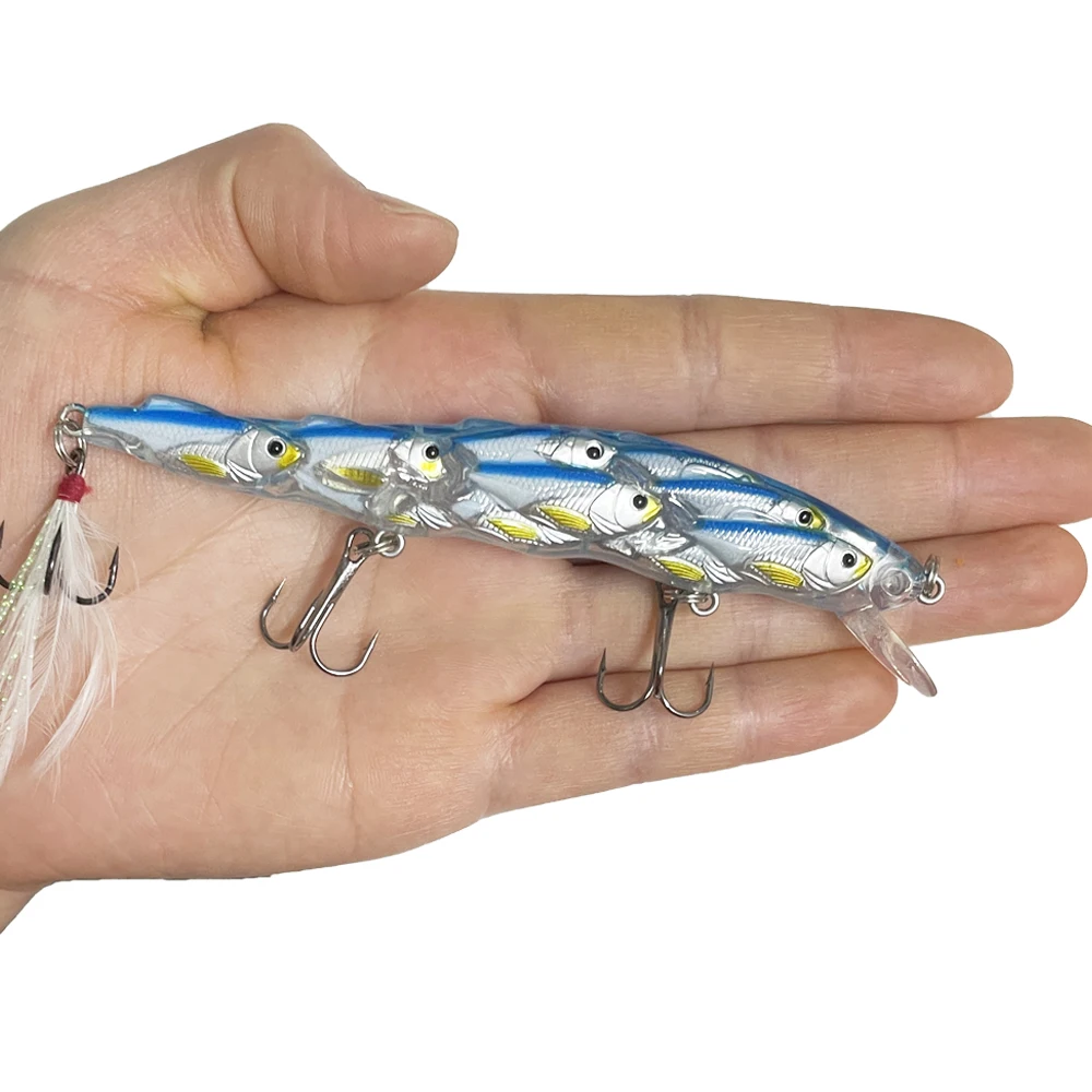 1 Uds. Señuelos de Pesca Minnow cebo duro flotante 120mm 15,5g cebo Artificial Wobbler Crankbait carpa perca Pesca aparejos de Pesca - imagen 4