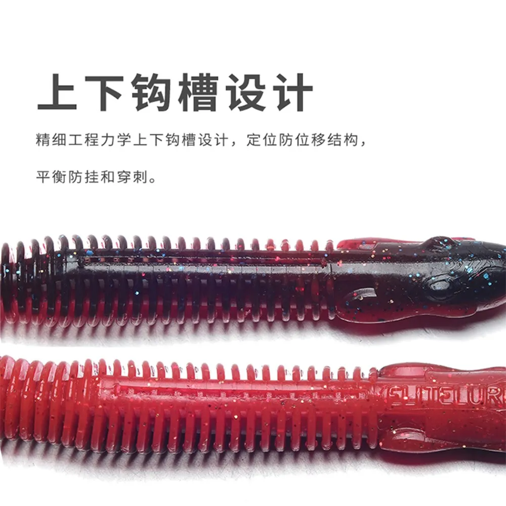 Elitelure 0.9g 2.1g Shrimp Odor Additive Ultrasoft Bait Drop Shot Texas Rig Soft Lure Rubber Worm Straight Tail For Bass Fishing - imagen 4