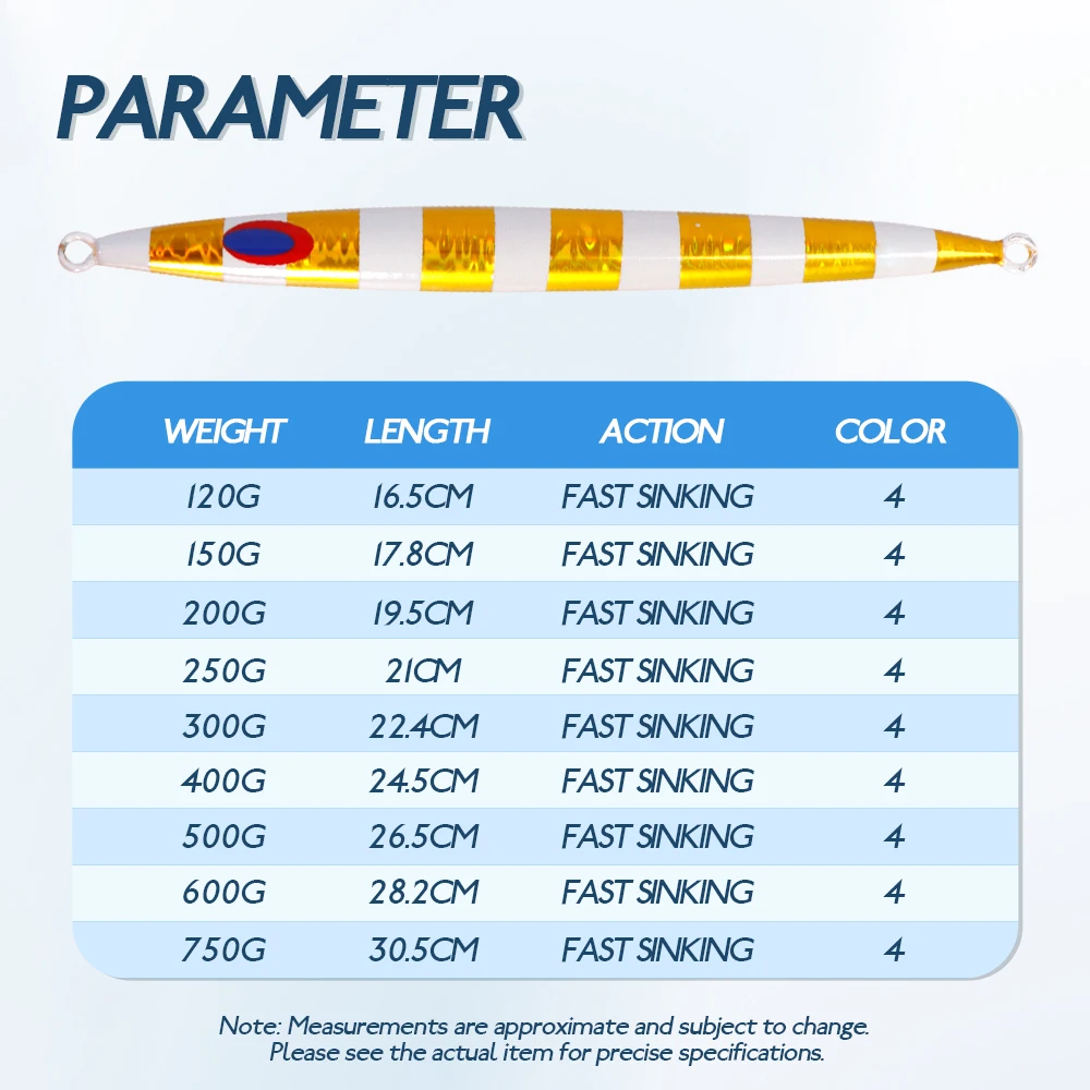TOLU 120g 150g 200g 250g 300g-600g cebo de pesca Jigging de agua salada de hundimiento rápido Isca velocidad caída JIg cebos artificiales Jig señuelo - imagen 2