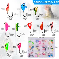 Jig Head Crappie bola redonda para trucha y lubina anzuelo con púas