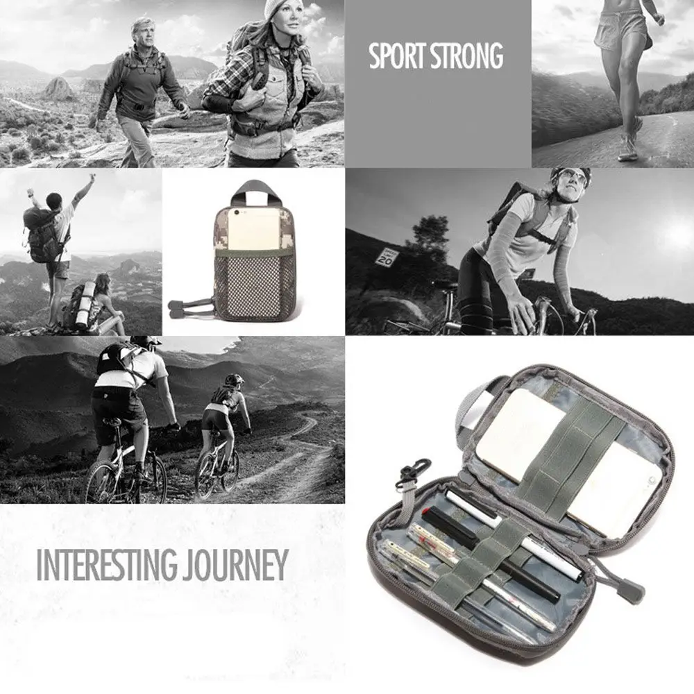 Bolsa de almacenamiento multifunción para correr, herramientas para exteriores, billetera de nailon impermeable, riñonera, riñonera, monedero - imagen 2