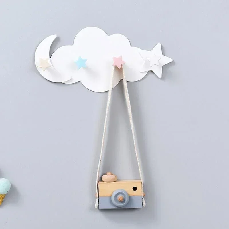 Ganchos pared sin taladrar con formas estrella luna nube para llaves - imagen 3