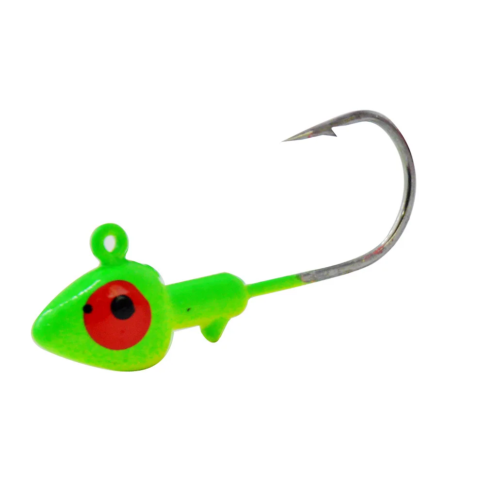 Fishing Jig Head Hook Triangle Shape Soft Bait Hooks with Barb 3.5g Worm Fishhooks Lot  6 Pieces SALE - imagen 3