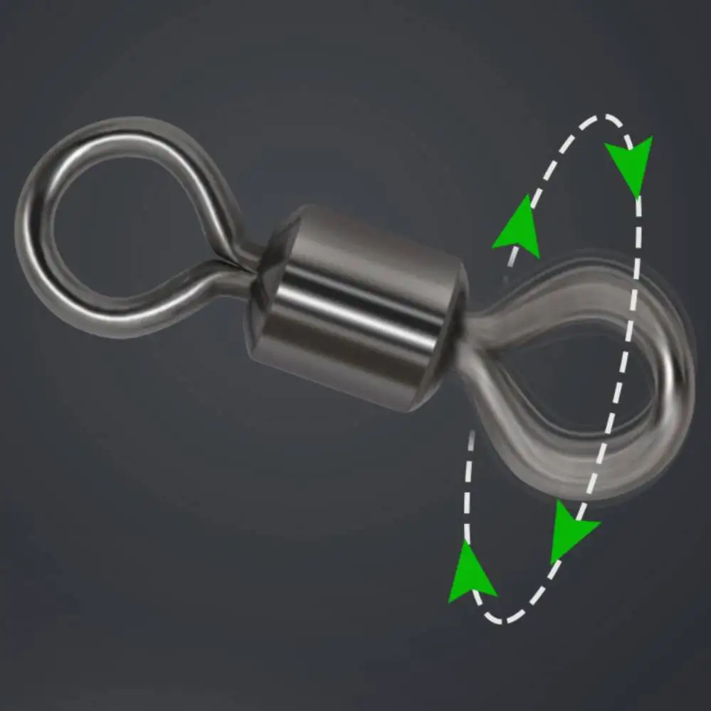 Esmerillones de pesca tipo barril – Acero inoxidable negros - imagen 4