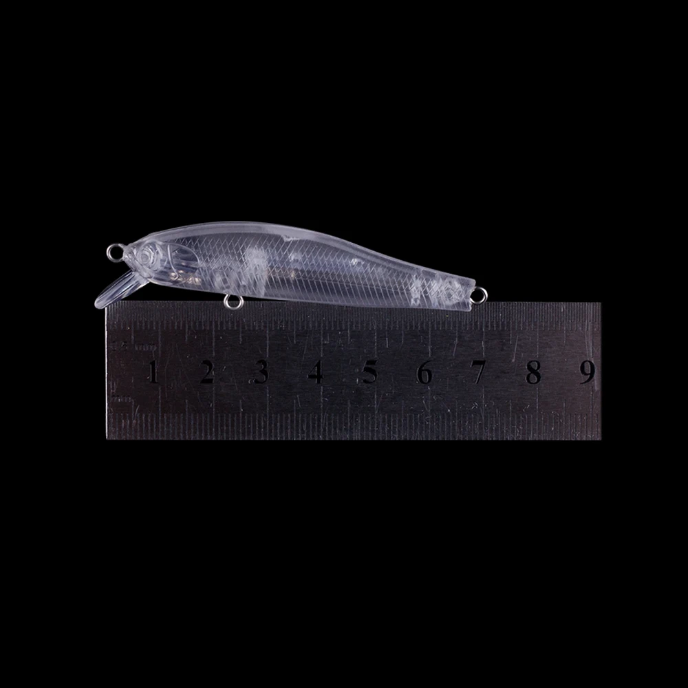 Hanlin-Señuelos de Pesca duros sin pintar, cebos de pesca de 7CM y 4,5G, 10/20 piezas espacios en blanco, deslizadores, Jerkbait, buceo poco profundo, flotantes, Wobbling, Minnow - imagen 2