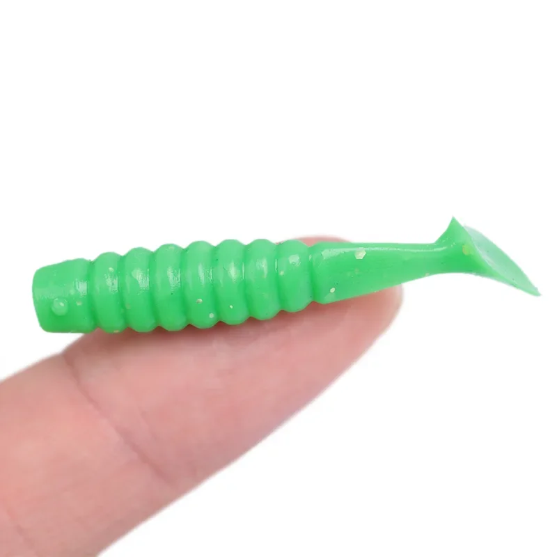 10 Uds. Señuelos blandos de silicona, aparejos artificiales, cebo de 4/5cm, productos para pesca en el mar, pesca en roca, Swimbait Wobblers - imagen 5