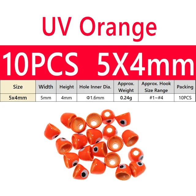 10PCS 5x4mm Orange