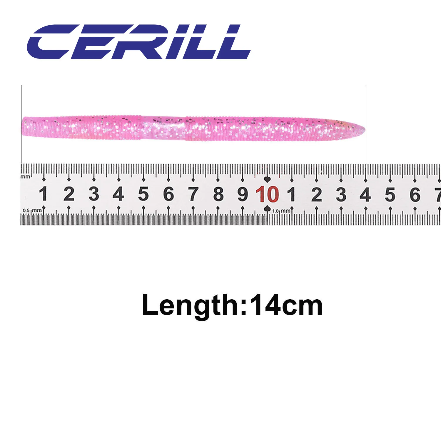 Ceril-señuelo de pesca suave Artificial Senko, cebo de gusano, delineador de silicona, Jigging, Wobblers, carpa, aparejos Swimbait, 5 piezas, 140mm, 8,4g - imagen 3