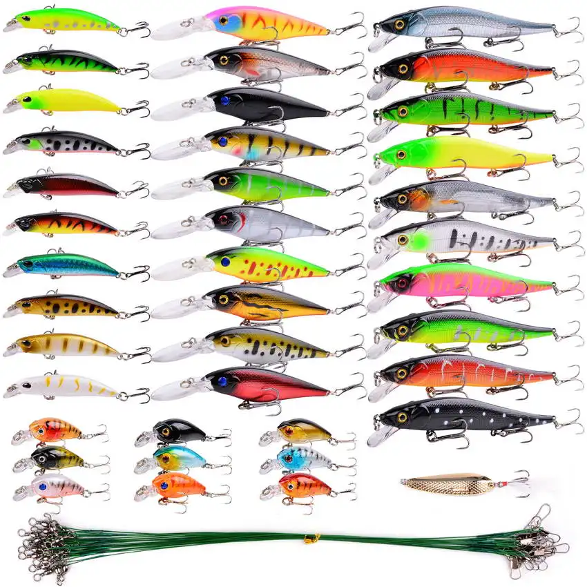 Aorace-Juego de Señuelos de Pesca, cebo duro, Mini pececillo, columpio flotante, Crankbait, Wobblers locos, señuelos de manivela biónicos artificiales - imagen 5