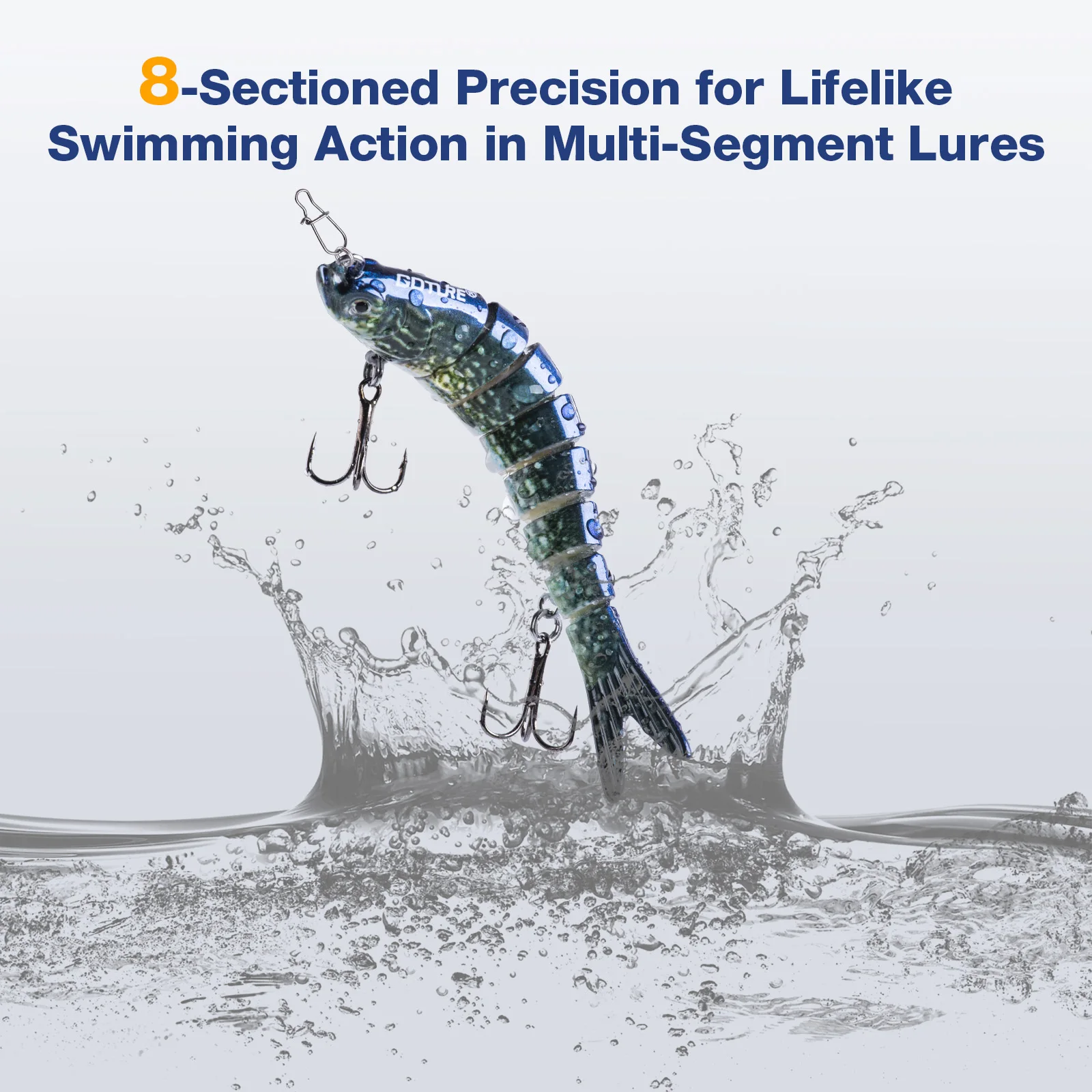 Goture-Juego de Señuelos de Pesca de 10cm y 11g, Wobblers, Swimbait, Crankbait, Swim, Bass Pike, cebo duro con giratorio para agua dulce y salada - imagen 4