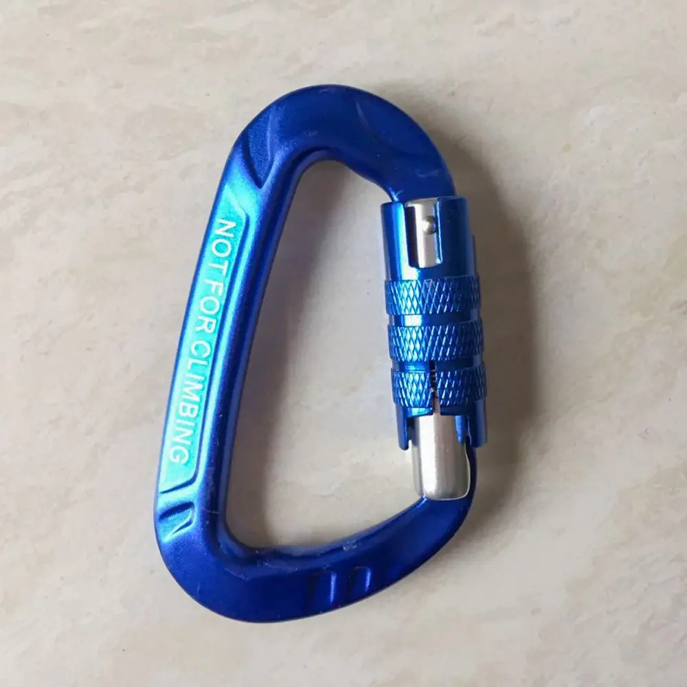 Mosquetón profesional en forma de D de aluminio, equipo de protección para montañismo, ganchos para llaves de escalada, cerradura maestra de seguridad - imagen 2