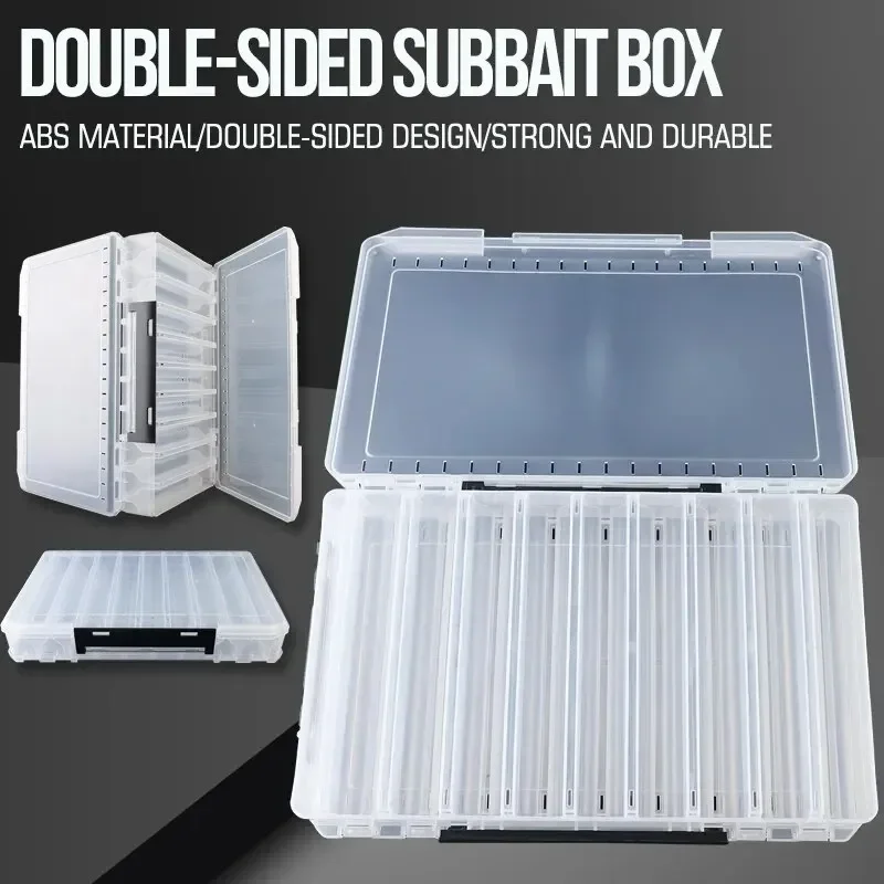 Caja de aparejos de pesca grande de doble cara con compartimento para almacenamiento de cebos grandes, señuelo de pesca de mar, caja de pesca de alta calidad - imagen 2