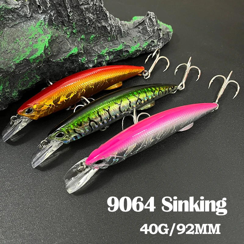 Señuelo Minnow Wobbler hundimiento pesado – Plástico duro japonés - imagen 5