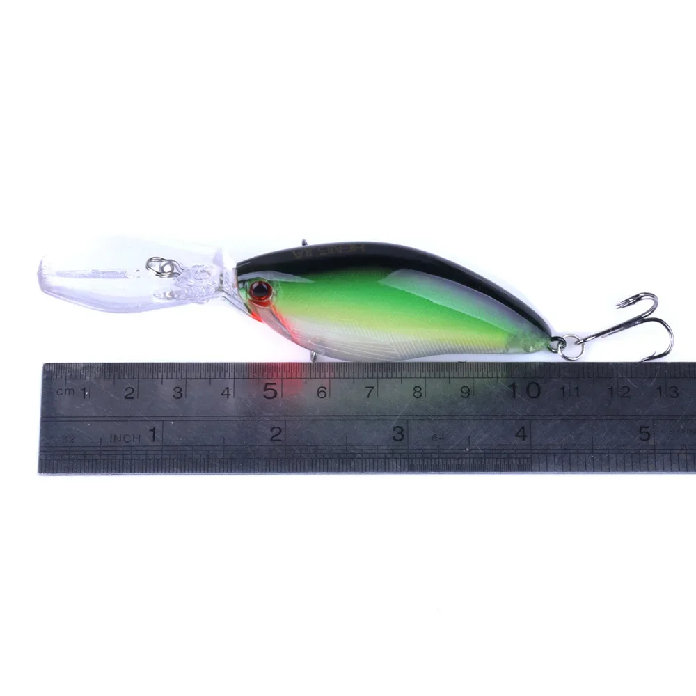 KNCONAN-Señuelos de Pesca flotantes para buceo profundo, señuelos Wobblers realistas con 6 ganchos #, señuelo artificial para lubina, Crankbait, 105MM, 17,8G - imagen 5