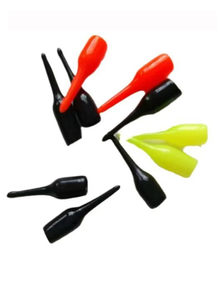 100 unids/lote flotador de pesca goma cola deriva 2/2, 5/3/3, 5mm frijoles y conectores llamativos para Lightstick Bobber A391 - imagen 5