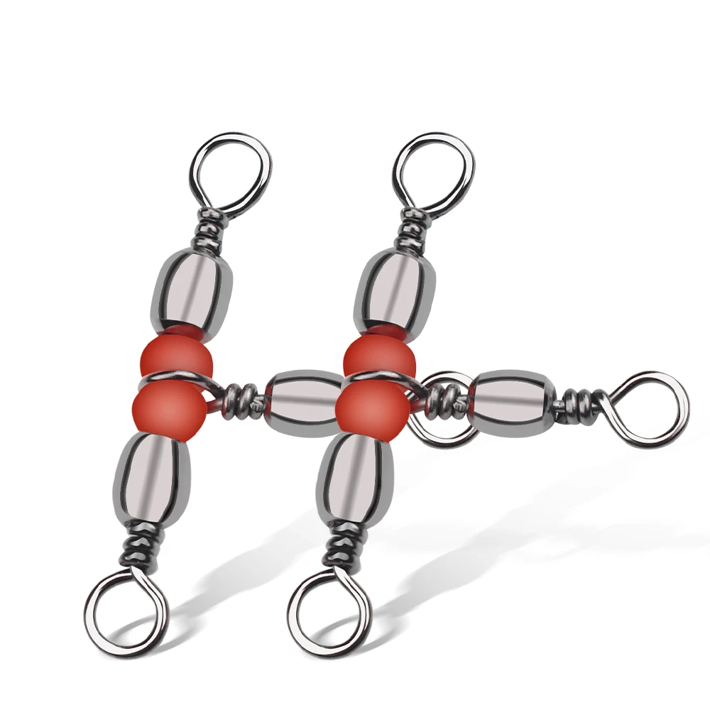 DNDYUJU-conector de pesca de 20 a 50 piezas, anillo giratorio de tres vías con cuentas para anzuelo, línea de señuelo, accesorios de pesca - imagen 5