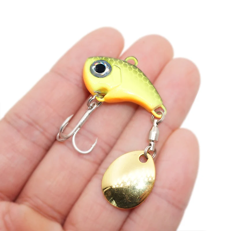 Nueva llegada 1 Uds 5g/7g/10g Metal VIB señuelo de pesca Spinner hundimiento cuchara giratoria Pin Crankbait lentejuelas cebos aparejos de pesca - imagen 3