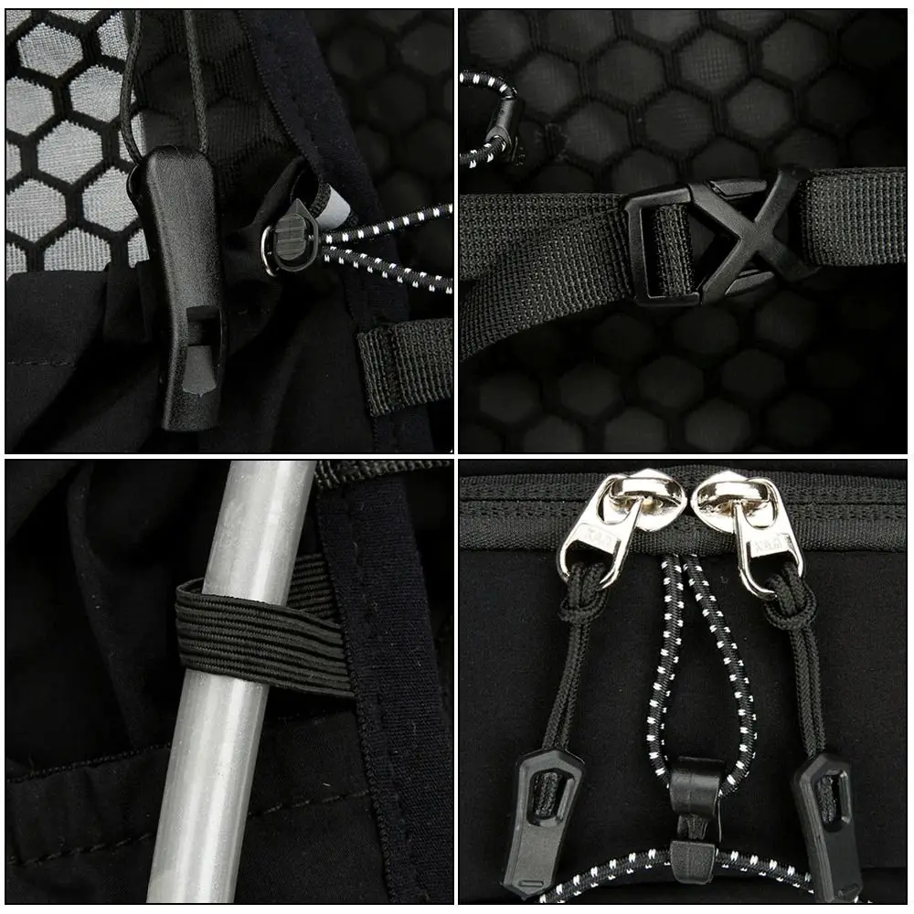 Mochila ligera para correr, chaleco reflectante con correa ajustable, chaleco de almacenamiento para botella de agua corriente con soporte para teléfono